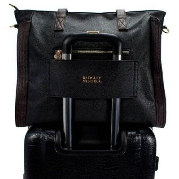 Badgley Mischka -Rose Vegan Leather Tote Weekender CarryOn, bag, duffle bag New - Picture 3 of 10